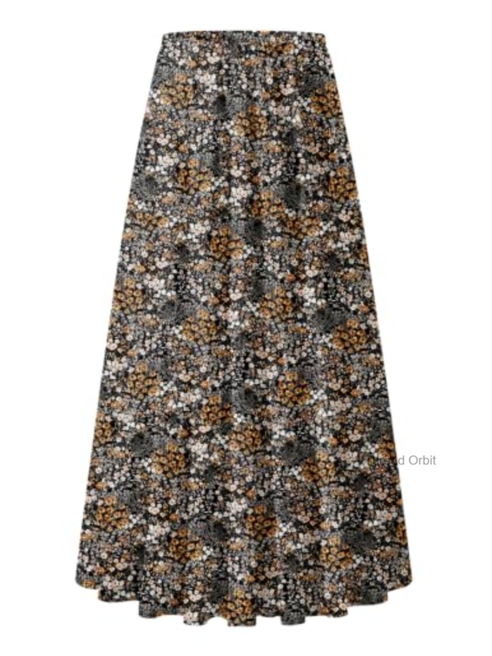 Chiffon High Waist Pleated A-Line Maxi Skirt with Pockets